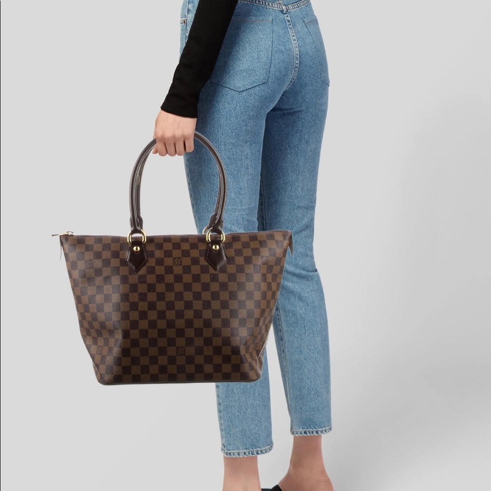 Authentic Louis Vuitton Saleya MM Tote Damier Ebene Canvas | Very good condition